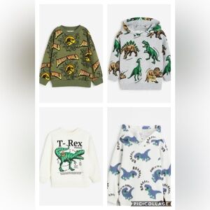 H&M 8/10 Dinosaur Bundle, Hoodie Sweatshirt, Jurassic World T-Rex Stegosaurus